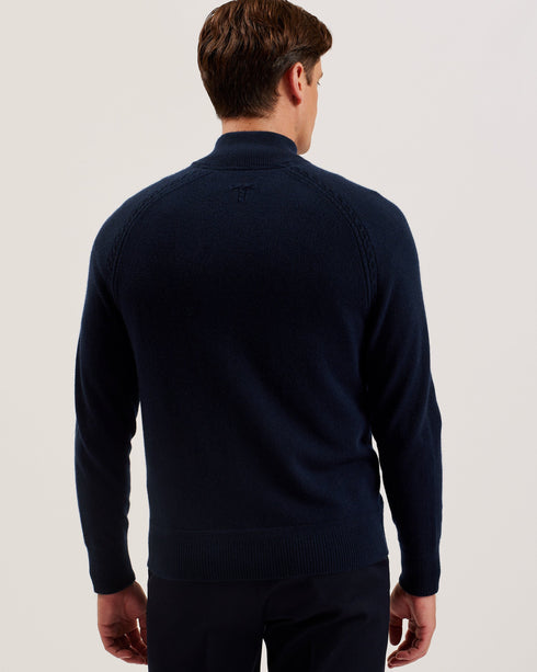 ULBOURN-Knitwear-LS Regular Cashmere Half Zip- Ted Baker Romania
